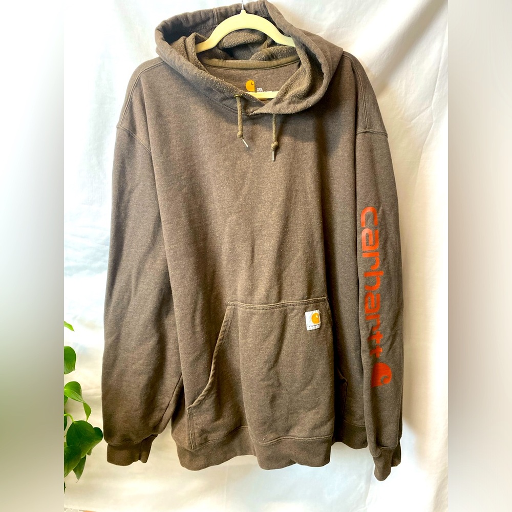 Men's Carhartt Original Fit Midweight Hooded Sweatshirt - Brown XXL